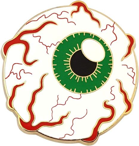 Pinsanity زاحف Bloodshot مقلة العين هالوين الرعب المينا طية صدر السترة دبوس in Saudi Arabia