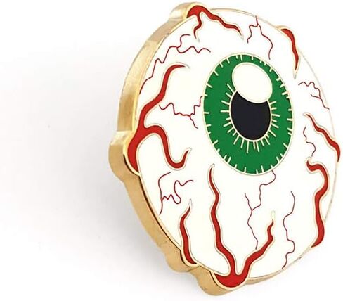Pinsanity زاحف Bloodshot مقلة العين هالوين الرعب المينا طية صدر السترة دبوس in Saudi Arabia