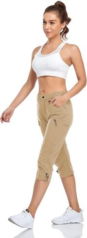 Flewolch Capris Pants for Women Casual Summer Cargo Capris with Pockets in Saudi Arabia
