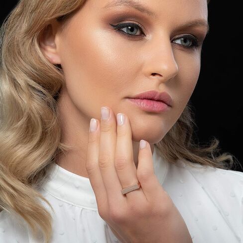 namana Plain Bar Ring for Women and Teen Girls, Simple Open Rings with a Brushed Finish, Modern Adjustable Rings for Women in Kuwait