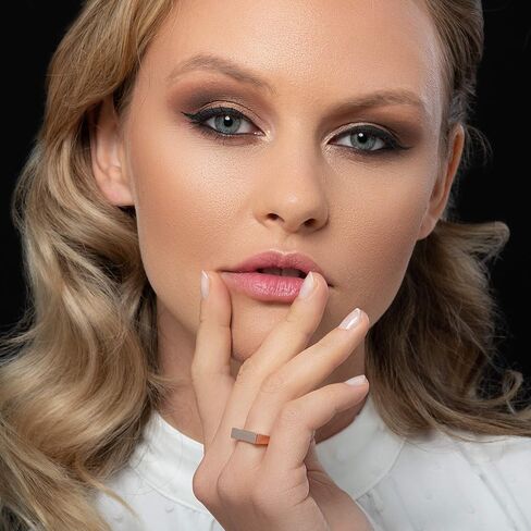 namana Plain Bar Ring for Women and Teen Girls, Simple Open Rings with a Brushed Finish, Modern Adjustable Rings for Women in Kuwait