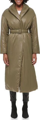 Calvin Klein Women's Trench Wrap Waist Puffer Packable Acket in Kuwait