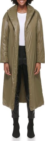 Calvin Klein Women's Trench Wrap Waist Puffer Packable Acket in Kuwait