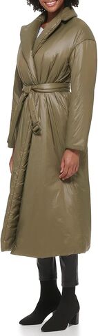 Calvin Klein Women's Trench Wrap Waist Puffer Packable Acket in Kuwait