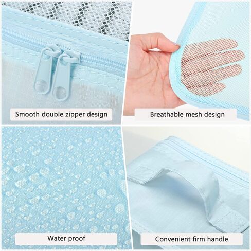 2 Packs 6 Set Travel Packing Cubes Luggage Organizer Set Lightweight Suitcase Organizer Bags with Shoe Bag Travel Packing Organizers for Clothes Cosmetic Toiletries Travel Accessories in Saudi Arabia