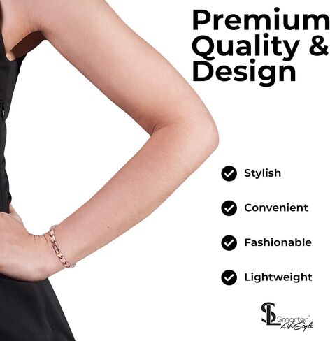 سوار من النحاس النقي الأنيق للنساء من Smarter LifeStyle - سوار نسائي لطيف قابل للتعديل، مجوهرات نحاسية للنساء، سوار كاحل نحاسي للنساء in Kuwait