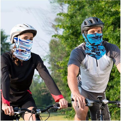 قناع وجه للحماية من الشمس من الأشعة فوق البنفسجية برقبة قناع واقي من الرياح رجل/النساء وشاح خارجي واقي من الشمس منديل قابل للتنفس بالاكلافا (5 قطع) تمويه in Kuwait