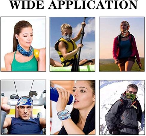 قناع وجه للحماية من الشمس من الأشعة فوق البنفسجية برقبة قناع واقي من الرياح رجل/النساء وشاح خارجي واقي من الشمس منديل قابل للتنفس بالاكلافا (5 قطع) تمويه in Kuwait