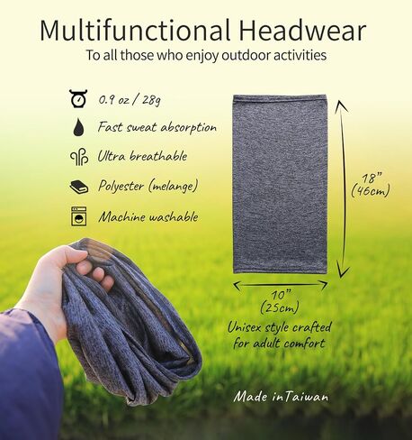 Litume Ultra Breathable Odor Control Moisture Wicking Multifunctional Headwear and Neck Gaiter for Fishing, Biking, Hiking in Saudi Arabia