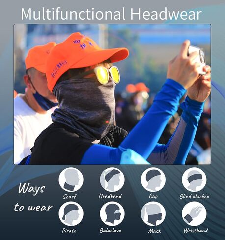 Litume Ultra Breathable Odor Control Moisture Wicking Multifunctional Headwear and Neck Gaiter for Fishing, Biking, Hiking in Saudi Arabia