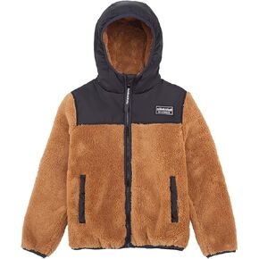 Rokka&Rolla Boys' Hooded Sherpa Fleece Lined Jacket