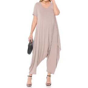Pastel by Vivienne Women's Short Sleeve Harem Jumpsuit Plus Size in Kuwait