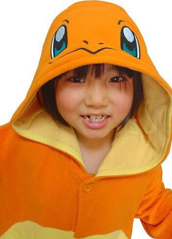 SAZAC Kigurumi - Pokemon - Charmander - رداء سروالي هالوين - مقاس الأطفال (5-9 سنوات) برتقالي, برتقالي, Kids Size (5-9 Year Old) in Saudi Arabia