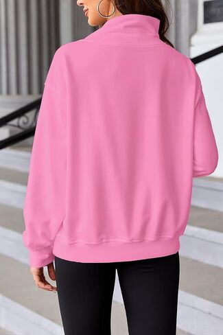 سويت شيرت نسائي كبير الحجم بياقة مدورة من Doshoop وأكمام طويلة وغطاء للرأس كاجوال in Kuwait