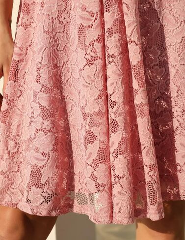 فساتين وصيفة العروس من الدانتيل الزهري العتيق للنساء، رقبة على شكل V، فساتين ضيوف حفل الزفاف، فستان كوكتيل سوينغ in Kuwait