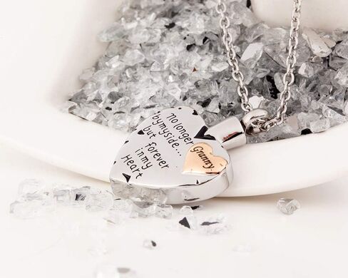 Cremation Jewelry Urn Heart Necklace for Ashes Holder Keepsake Pendant Stainless Steel Memorial Necklace Urns for Dad Papa Mom Brother Sister Husband Wife Grandpa Grandma Granny in Saudi Arabia