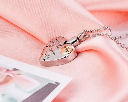 Cremation Jewelry Urn Heart Necklace for Ashes Holder Keepsake Pendant Stainless Steel Memorial Necklace Urns for Dad Papa Mom Brother Sister Husband Wife Grandpa Grandma Granny in Saudi Arabia