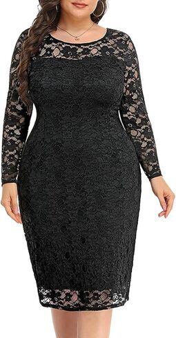 فساتين Pinup Fashion مقاس كبير لضيف حفل الزفاف بأكمام طويلة فستان حفلات كوكتيل رسمي للنساء مثير in Kuwait