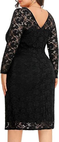 فساتين Pinup Fashion مقاس كبير لضيف حفل الزفاف بأكمام طويلة فستان حفلات كوكتيل رسمي للنساء مثير in Kuwait