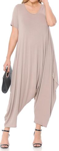 Pastel by Vivienne Women's Short Sleeve Harem Jumpsuit Plus Size in Kuwait