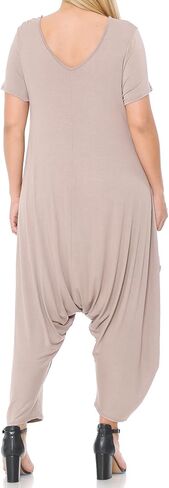 Pastel by Vivienne Women's Short Sleeve Harem Jumpsuit Plus Size in Kuwait