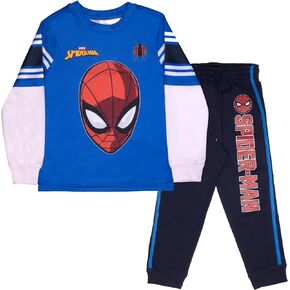 Marvel Superheroes Avengers and Spider-Man 2-Piece Set, Boys Long Sleeve Active Mesh T-Shirt & Pants 2-Pack Bundle Set in Saudi Arabia