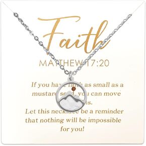 FYXOTI Inspirational Gifts for Women Mustard Seed Necklace,Christian Gifts Faith Necklace for Women Mustard Seed Jewelry for Her