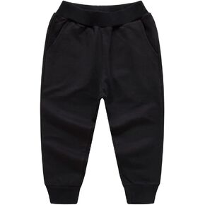 LNICEAR Toddler Boys Girls Solid Cotton Jogger Sweatpants Kids Casual Elastic Waist Pants Athletic Trousers with Pockets