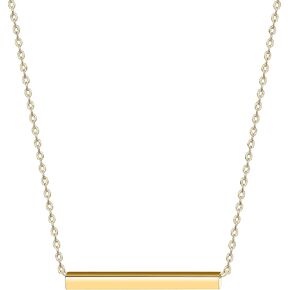 KristLand - Women Simple Bar Pendant Necklace Dainty 18K Gold Necklace Rose Gold Plated Simple Design Solid Circle, Heart Choker Chain Silver Necklaces for Women