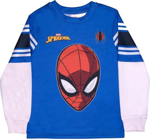 Marvel Superheroes Avengers and Spider-Man 2-Piece Set, Boys Long Sleeve Active Mesh T-Shirt & Pants 2-Pack Bundle Set in Saudi Arabia