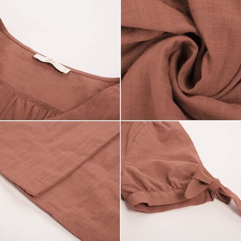 فساتين Zexxxy النسائية كاجوال بأكمام قصيرة/أكمام طويلة وأزرار سفلية ورقبة على شكل V فستان متوسط ​​الطول مع جيوب S-2XL in Kuwait