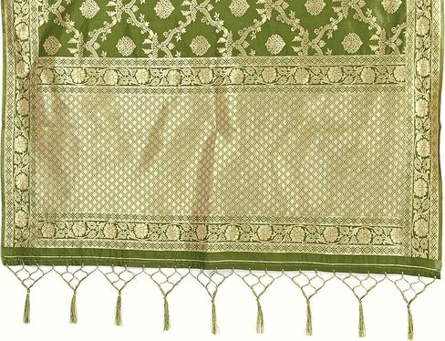 فاردا ساريس حرير باناراسي النسائي || هدية الساري الهندي المنسوج لحفلات الزفاف العرقية مع بلوزة غير مخيطة in Kuwait