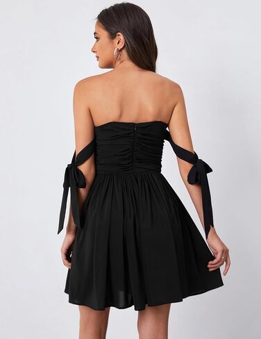 Zexxxy المرأة 2023 الشيفون رانش فستان قصير قصير فساتين السهرة الرسمية للحفلات السباغيتي الأشرطة مطوي فستان S-XXL in Kuwait