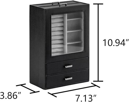 صناديق مجوهرات كيندال للفتيات والنساء، صندوق مجوهرات أبيض بنمط بورسلين، طبقة حامل لتنظيم المجوهرات، قلادة، حلق، خاتم، حقيبة تخزين المجوهرات كهدية مثالية in Kuwait