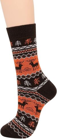 Zando Mens Wool Socks Athletic Socks Soft Warm Socks Thick Winter Socks Crew Socks Knit Cozy Socks Hiking Socks Christmas in Saudi Arabia