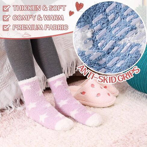 المرأة غامض النعال عدم الانزلاق الجوارب الشتاء لينة أفخم رقيق دافئ مستشفى الجوارب الدافئة مع القابضون in Kuwait