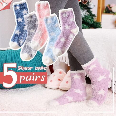 المرأة غامض النعال عدم الانزلاق الجوارب الشتاء لينة أفخم رقيق دافئ مستشفى الجوارب الدافئة مع القابضون in Kuwait