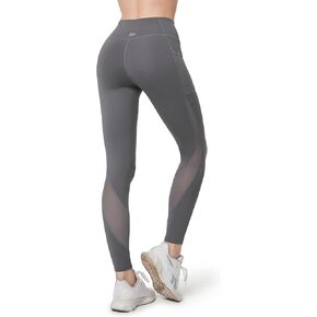 Yvette Leggings with Mesh, High Waisted Yoga Workout Leggings for Women with Pockets Tummy Control