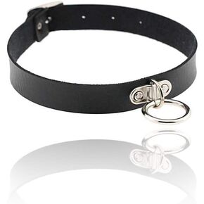 ETHOON Adjustable Leather Choker Collar Soft PU Circle Punk Choker Belt Necklace for Women Girls in Kuwait