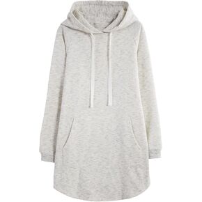 سويت شيرت نسائي كاجوال طويل بجيب من DOUBLJU بمقاس كبير in Kuwait