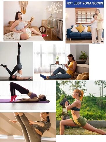 جوارب Artfasion بيلاتيس مع مقابض للنساء، جوارب يوجا غير قابلة للانزلاق لأصابع القدم لمستشفى الباليه المنزلي - 3 أزواج in Kuwait