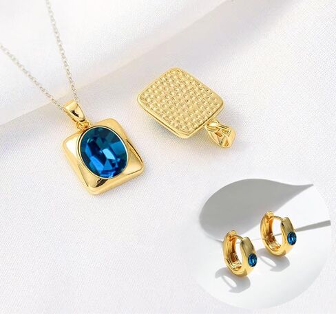 YONVUN Trendy Separate Layered Choker Pendant Necklace | 18k Gold Plated Snake Herringbone Flat Stackable Chain Rectangle Gemstone Crystal Zircon Necklace | Preppy Dainty Jewelry Set Gift in Saudi Arabia