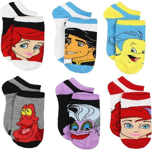 جوارب The Little Mermaid Ariel Girls Teen للسيدات مكونة من 6 قطع in Saudi Arabia