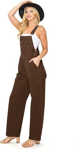 بذلة Lana Roux للسيدات من Retro Revolt Dungaree Chino ذات ساق مستقيمة in Kuwait
