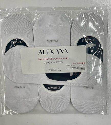 جوارب ALEX YVN النسائية القطنية No-Show، 7 عبوات in Kuwait
