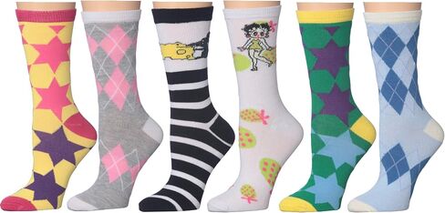 Frenchic 12/24/48 Pairs Pack Women's Colorful Patterned Cute Funny Casual Fashion Crew Socks in Kuwait