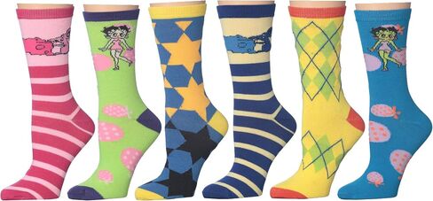Frenchic 12/24/48 Pairs Pack Women's Colorful Patterned Cute Funny Casual Fashion Crew Socks in Kuwait
