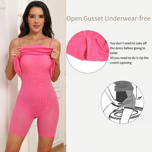 فستان ليوبارتس للنساء فستان بودي كون متوسط ​​الطول مدمج في ملابس داخلية 8 في 1 بدون أكمام فستان طويل سهل الارتداء in Kuwait