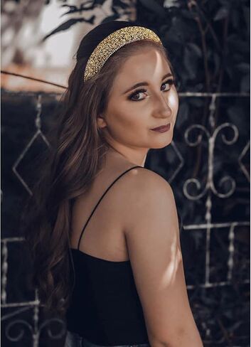 Wecoe Gold Headband Diamond Headband Glitter Headband For Women Rhinestone Padded Headband Bling Sparkle Headbands Fashion Headbands Hair Accessories For Women Girls Gifts in Saudi Arabia
