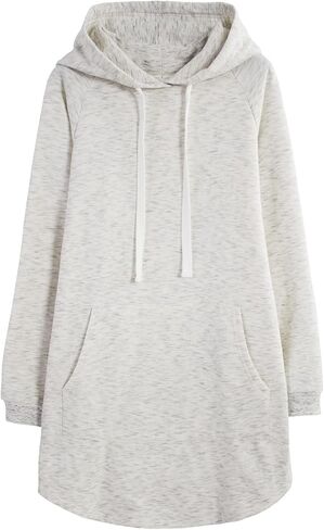 سويت شيرت نسائي كاجوال طويل بجيب من DOUBLJU بمقاس كبير in Kuwait